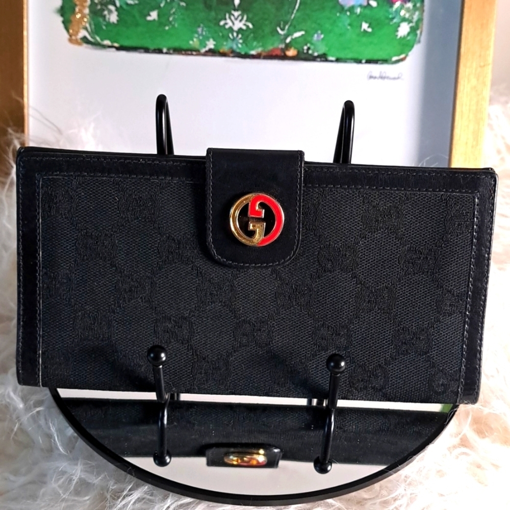 Gucci Vintage Rare Monogram Long Wallet